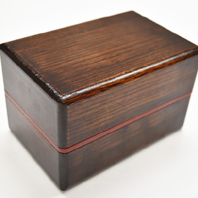 木製２段弁当箱　漆塗