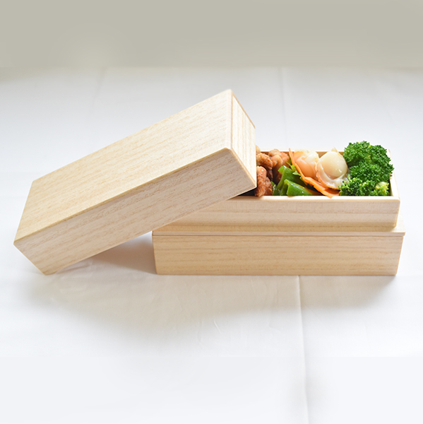 木製2段弁当箱スリム